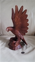 Hand carved wooden majestic Bald Eagle statue