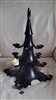 Cast metal Christmas tree tealight candle holder