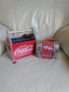 Coca Cola galvanized tin set 2002 and 2008