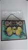 Glass reverse decoupage California Lemons sign