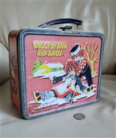Raggedy Ann and Andy metal lunch box 1973 tin box