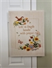 Needlepoint canvas with phrase birds and flowers