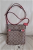 COACH Rowan mini SIGNATURE design brown and pink