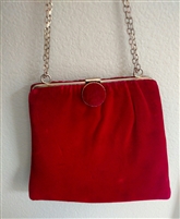 Vintage elegant evening formal velvet purse clutch