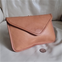 Michael Green leather envelope purse clutch