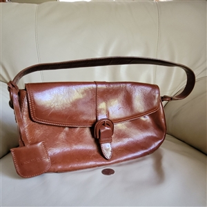 Kenneth Cole brown leather shoulder purse