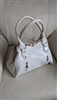 Large snakeskin pattern off white evening purse