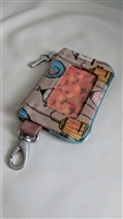 FOSSIL key-per in birdcage decoration wristlet