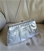 HL Harry Lavine silver tone clutch with chain