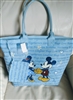 Huge Disney Mickey and Minnie blue PVC tote bag