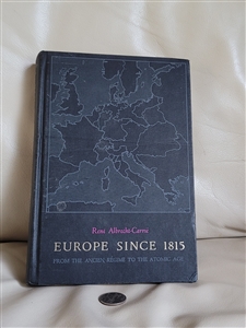Europe since 1815 hardcover book from 1962