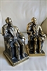 Abraham Lincoln bookends gold tone metal