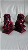 Fu Foo Dogs guardian Lions bookend statues set