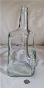 Half gallon clear glass bottle