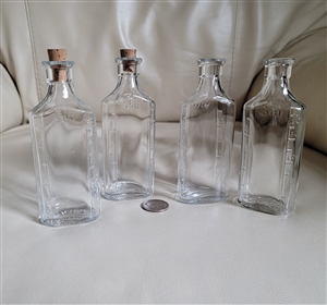 Vintage medicine clear glass bottles Owens 80 ml