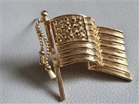 Napier gold tone American Flag brooch jewelry