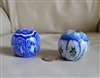 White and blue round candles San Francisco Company