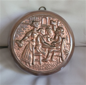 Round copper tavern decor baking pan wall decor