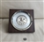 1980s Verichron GMT world time console clock with integrated time conversion dial and rear mechanism identification numbers
