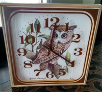 Welby Owl wall clock battery operated novelty