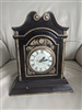 Vintage Lanshire movement porcelain electric clock in brown and gold tone