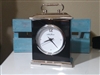 seth thomas black silver tone executive quartz clock preowned vintage timepiece