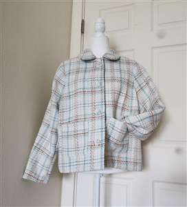 LC Lauren Conrad women blazer coat plaid pattern sz 0x