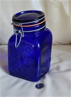 Deep purple cobalt blue Italian jar wire closure