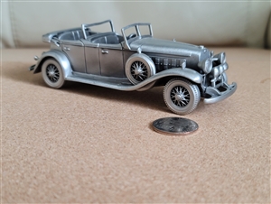 Pewter English car 1931 Cadillac Phaeton display