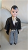 Sleepy eyes groom hard plastic doll moving hands