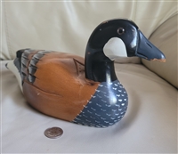 Handcrafted wooden duck decor collectible display
