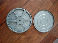 Scherer 8 mm metal film storage reels with cases