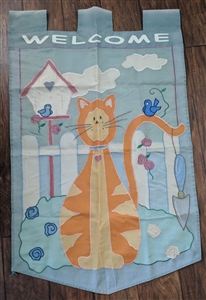 Orange Cat heavy duty Nylon outdoor flag display