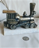 Metal locomotive on marble base bookend door stop