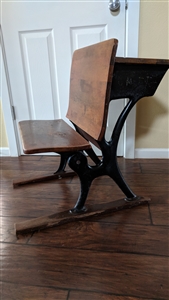 A.H.Andrews antique school desk cast metal