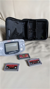 Game Boy Advance 2000 Clear handheld with 3 games