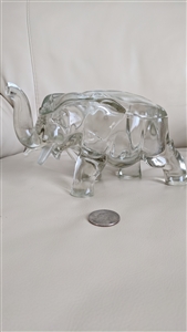 Amazing Tiara Glass Co clear glass elephant dish