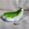 Multi color glass Frog paperweight large decor