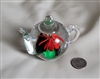 Dynasty gallery mini teapot glass paperweight