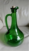 Long neck green bottle with handle Wine World 1976