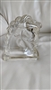 Horse head clear glass bookend paperweight decor