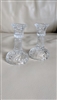 Clear glass miniature elegant single candle holder