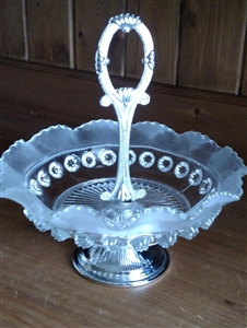 Depression glass bowl serving dish candy tray