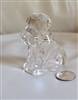 Federal Glass Co clear glass dog candy container