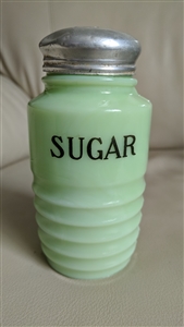 Jadeite by Jeannette sugar glass shaker