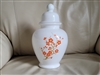 Vintage Italian white glass ginger jar lidded