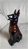 AVON German Shepherd dog glass aftershave bottle