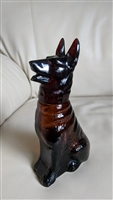 AVON German Shepherd dog glass aftershave bottle