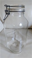 Italian glass storage jar by ERMETICO