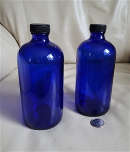 Cobalt Blue Boston round bottles decor storage